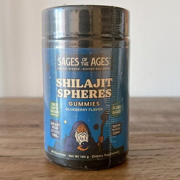 Sages Of The Ages Shilajit Gummies – 1500mg per Serving – Blueberry - 60 ct - Picture 1 of 4
